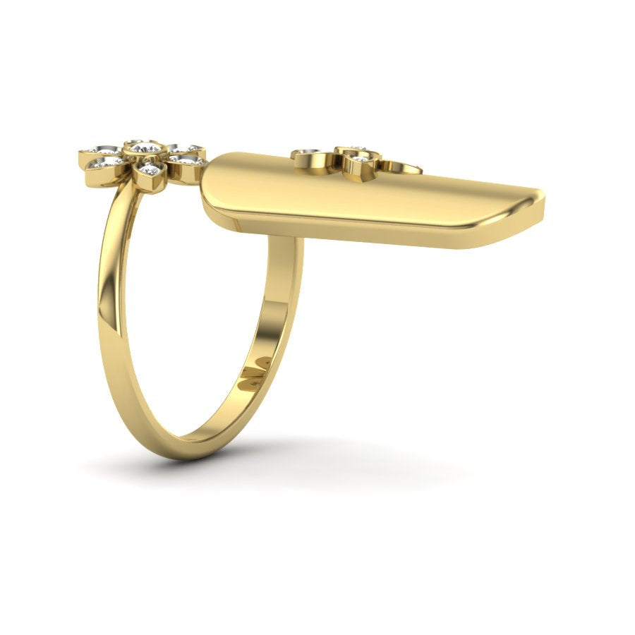 Yellow Gold Plated Sterling Silver Ring
