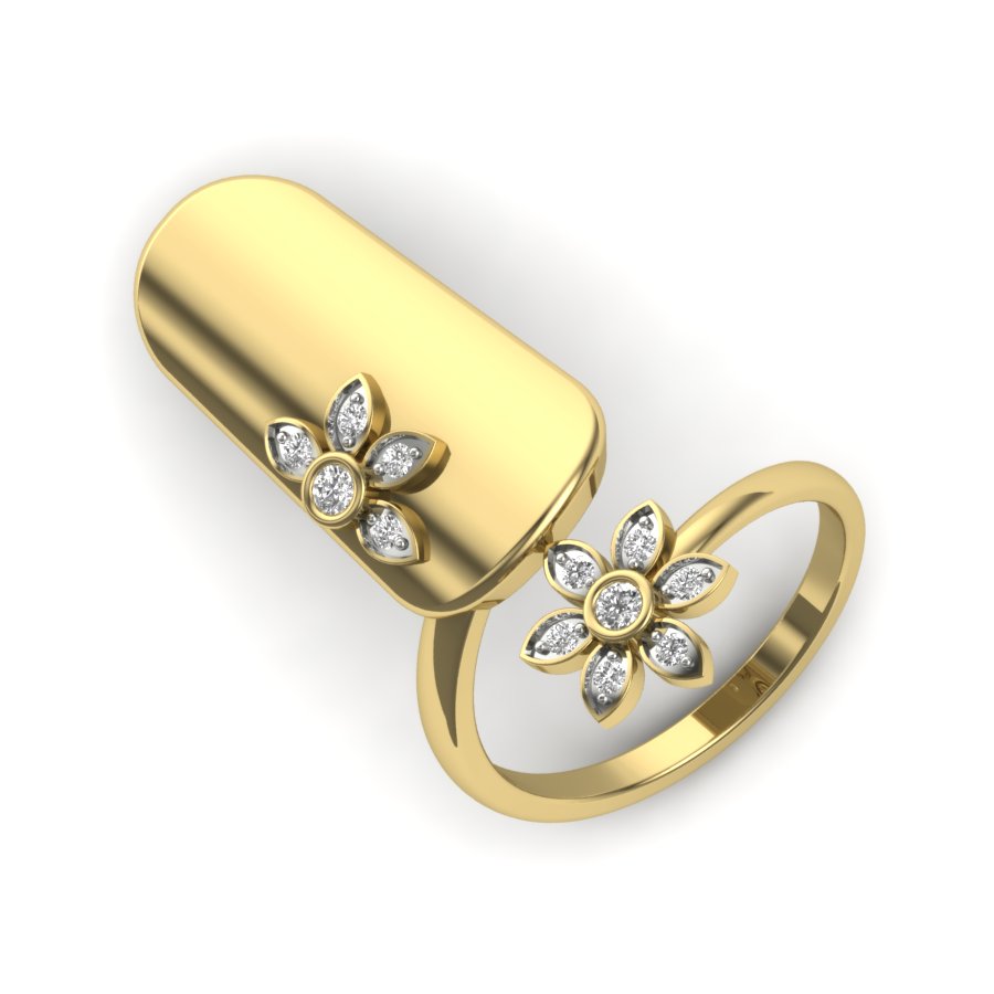 Yellow Gold Plated Sterling Silver Ring