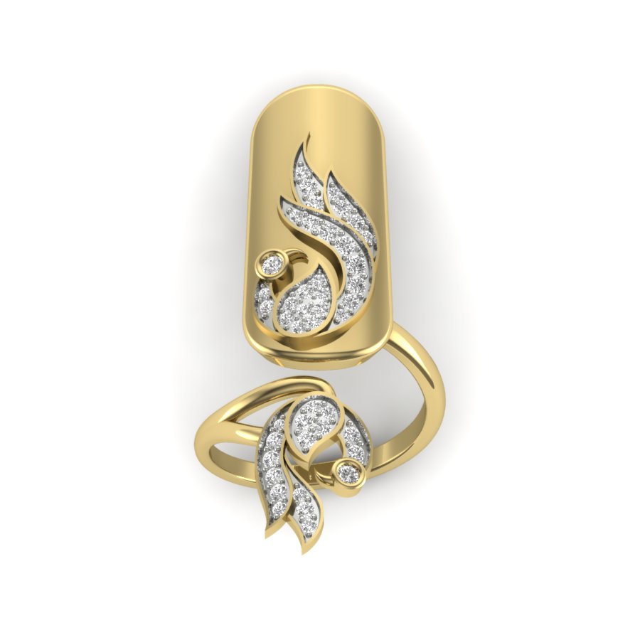 Yellow Gold Plated Sterling Silver Ring