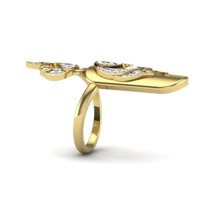 Yellow Gold Plated Sterling Silver Ring
