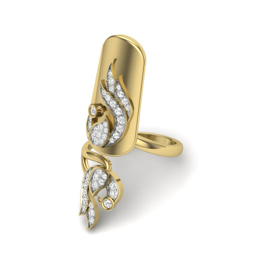 Yellow Gold Plated Sterling Silver Ring