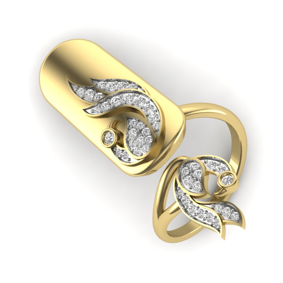 Yellow Gold Plated Sterling Silver Ring