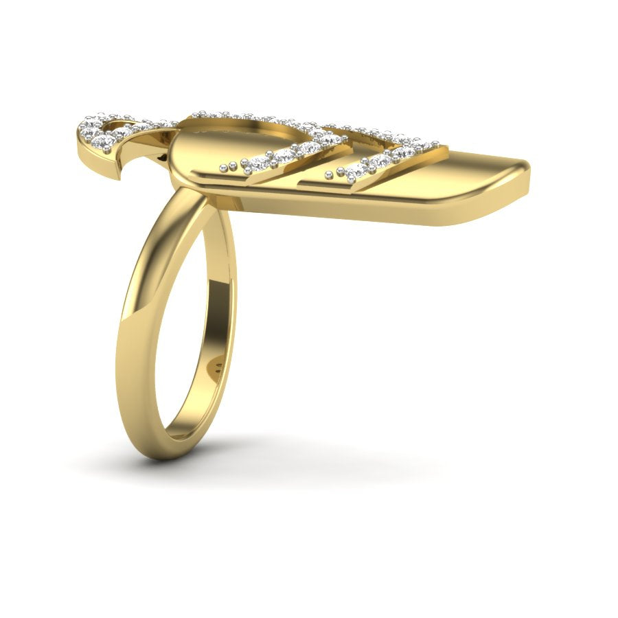 Yellow Gold Plated Sterling Silver Ring
