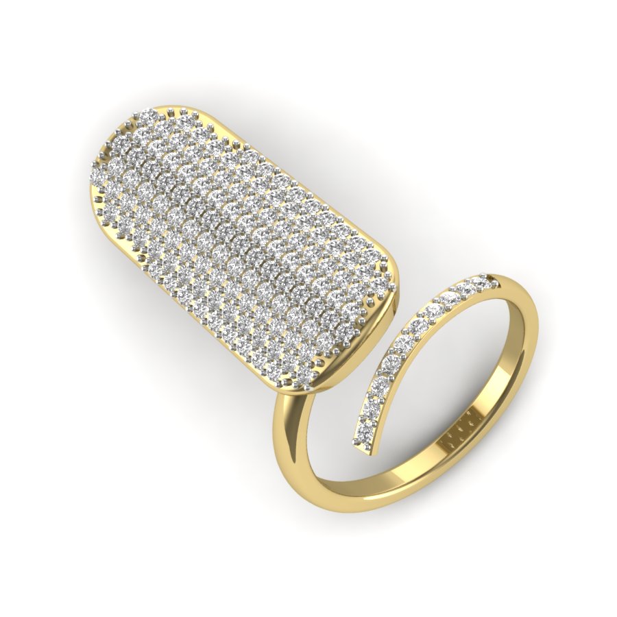 Yellow Gold Plated Sterling Silver Ring