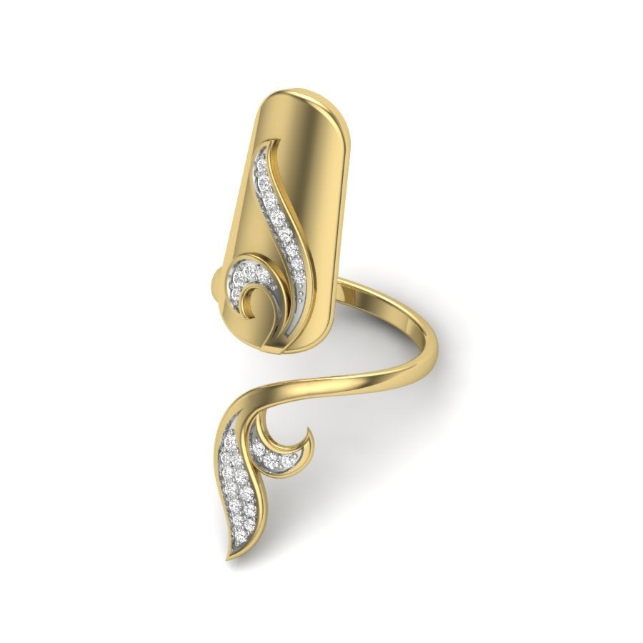 Yellow Gold Plated Sterling Silver Ring