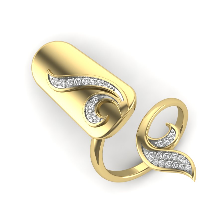 Yellow Gold Plated Sterling Silver Ring