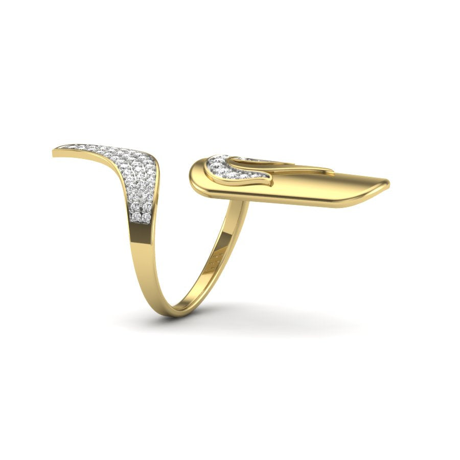 Yellow Gold Plated Sterling Silver Ring