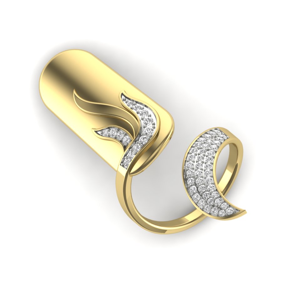 Yellow Gold Plated Sterling Silver Ring