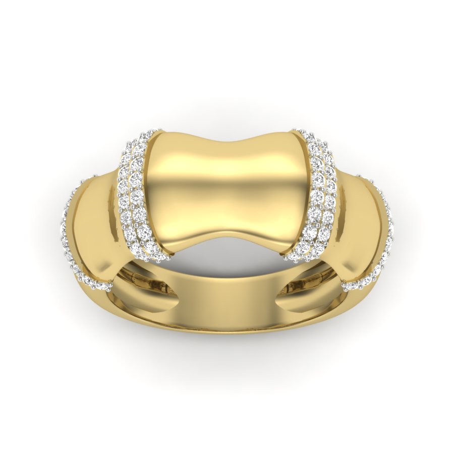 Yellow Gold Plated Sterling Silver Ring