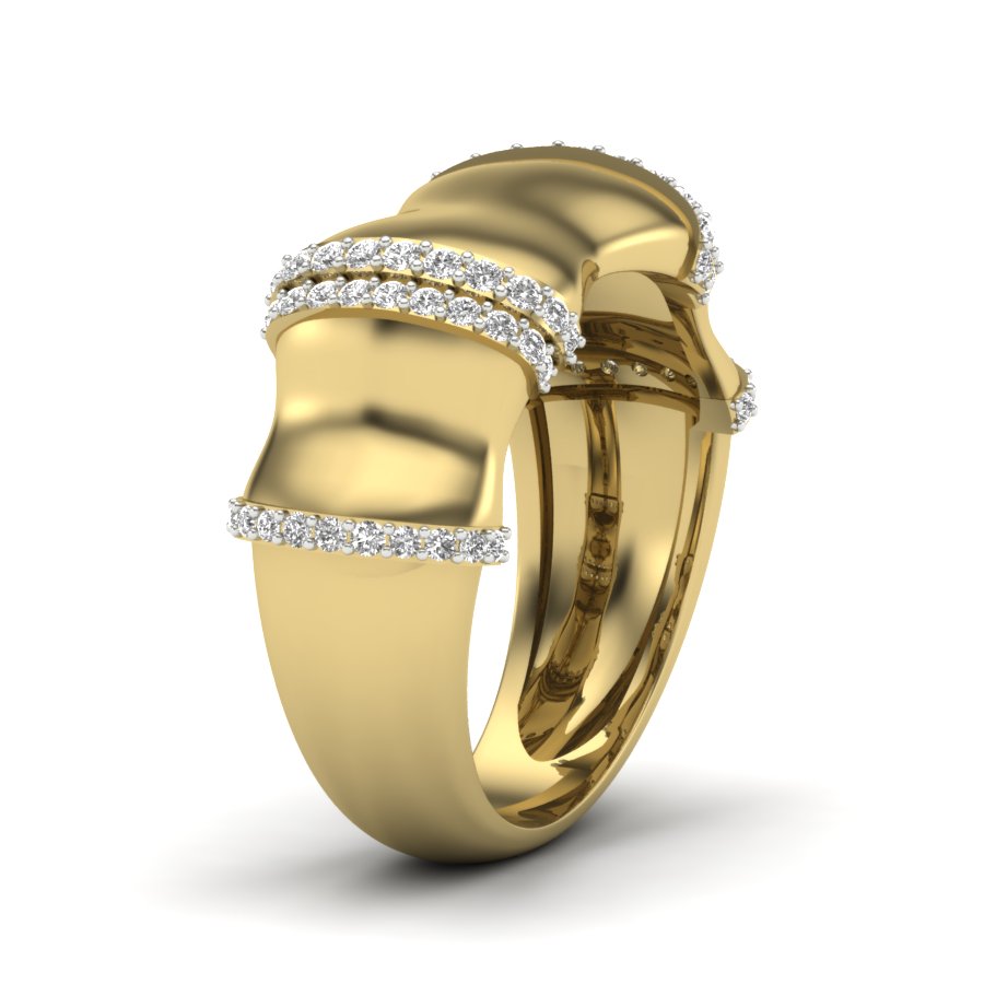 Yellow Gold Plated Sterling Silver Ring
