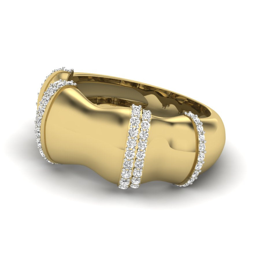Yellow Gold Plated Sterling Silver Ring