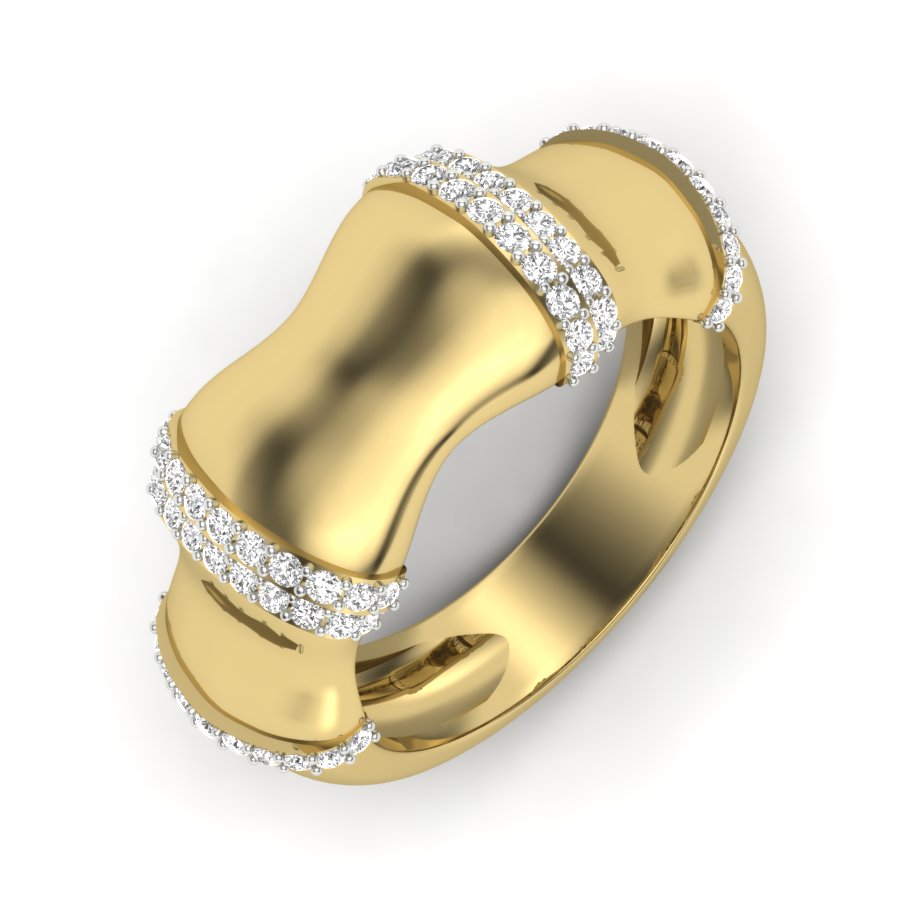 Yellow Gold Plated Sterling Silver Ring