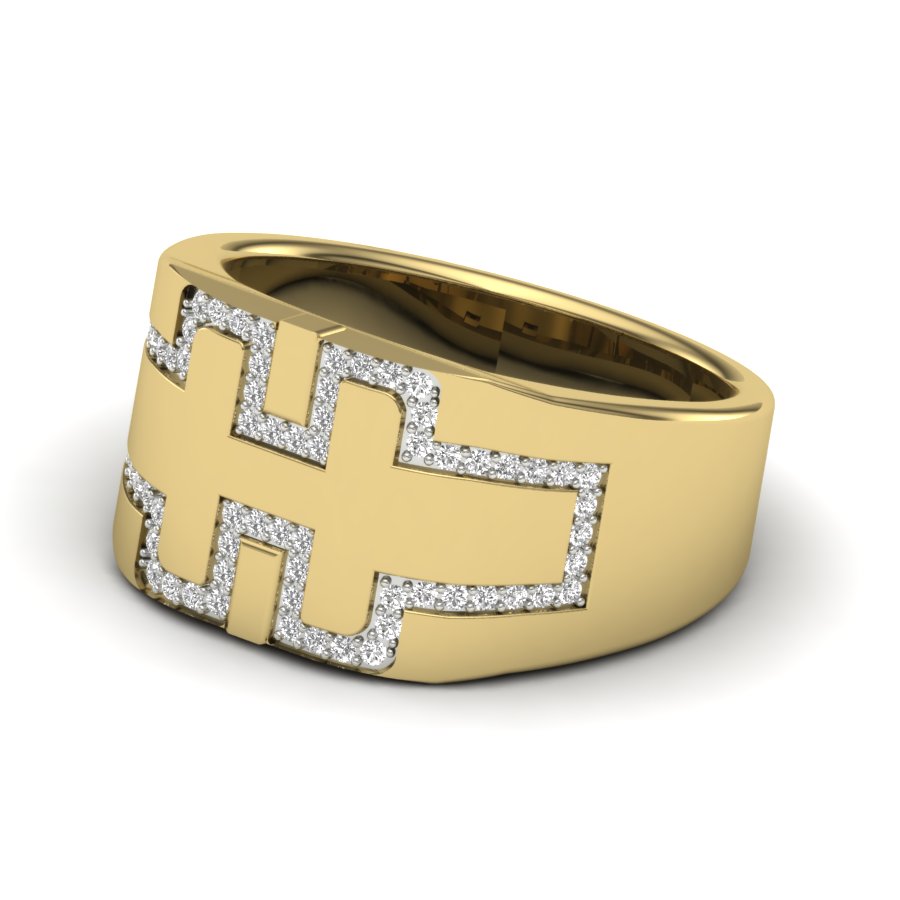 Yellow Gold Plated Sterling Silver Ring