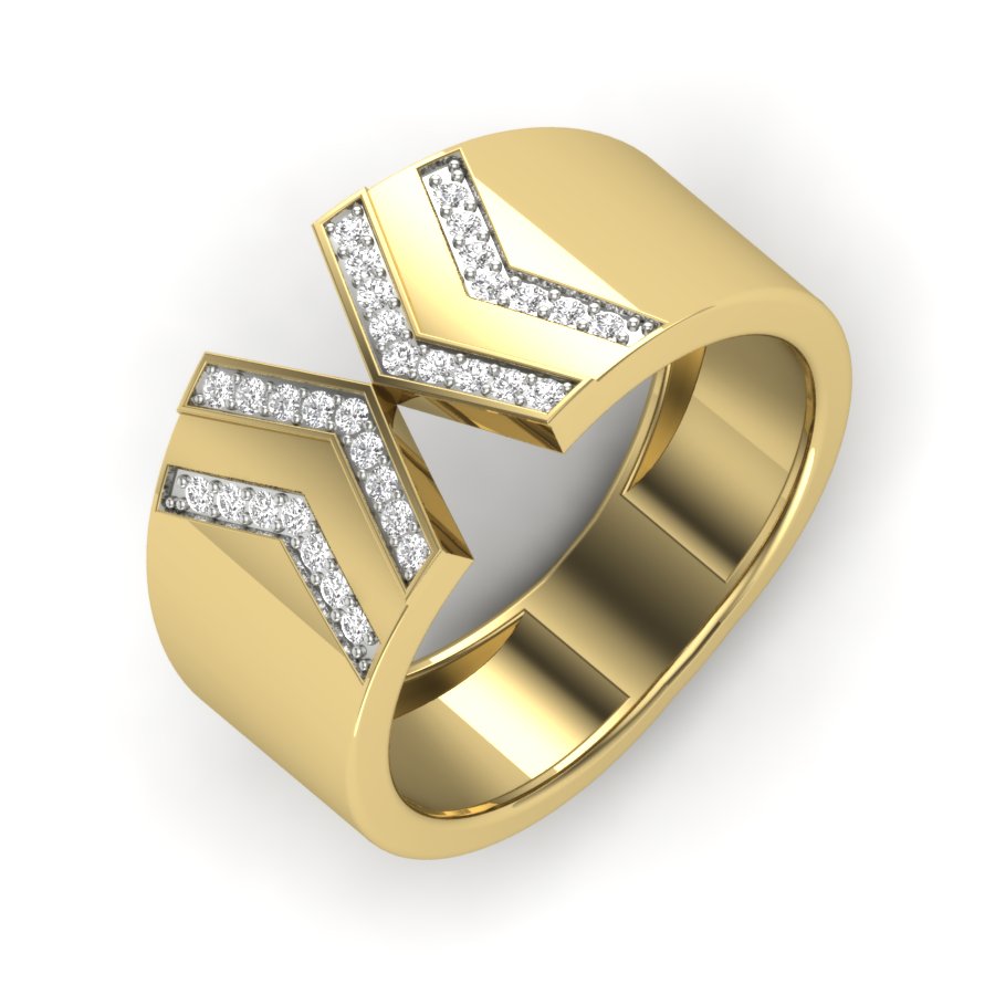 Yellow Gold Plated Sterling Silver Ring