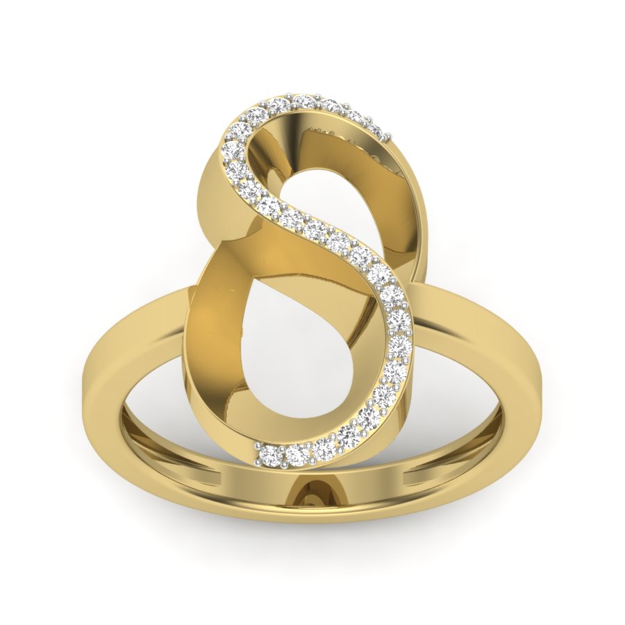 Yellow Gold Plated Sterling Silver Ring