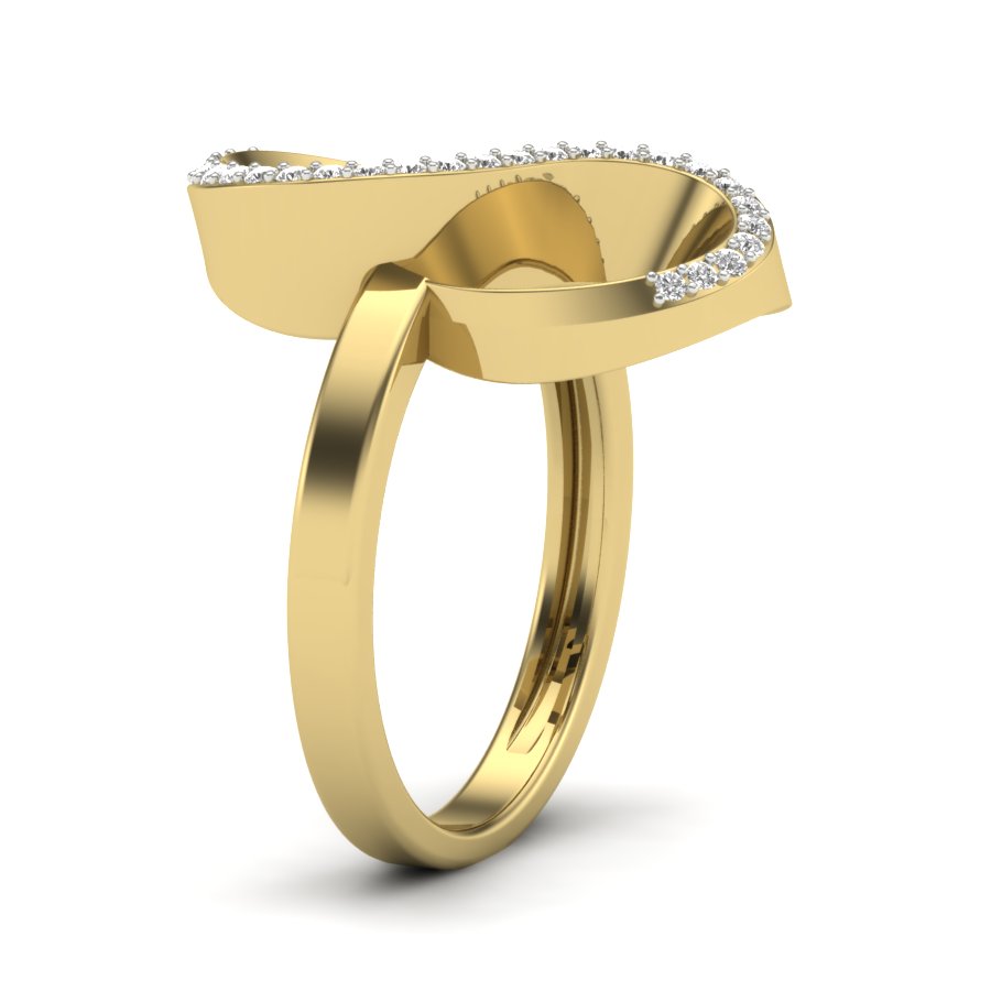 Yellow Gold Plated Sterling Silver Ring