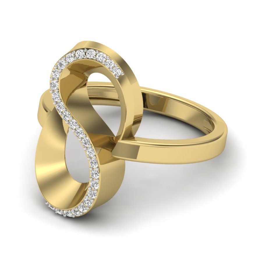 Yellow Gold Plated Sterling Silver Ring
