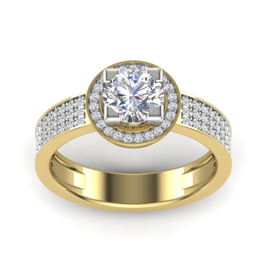 Yellow Gold Plated Sterling Silver Ring