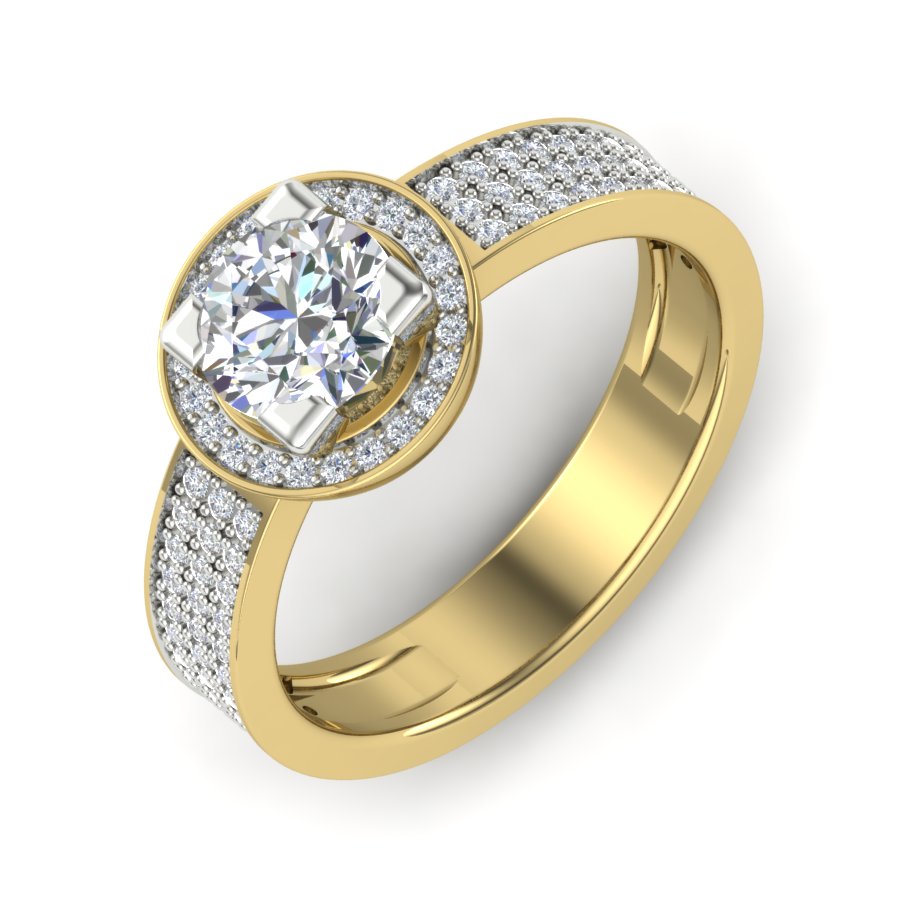 Yellow Gold Plated Sterling Silver Ring