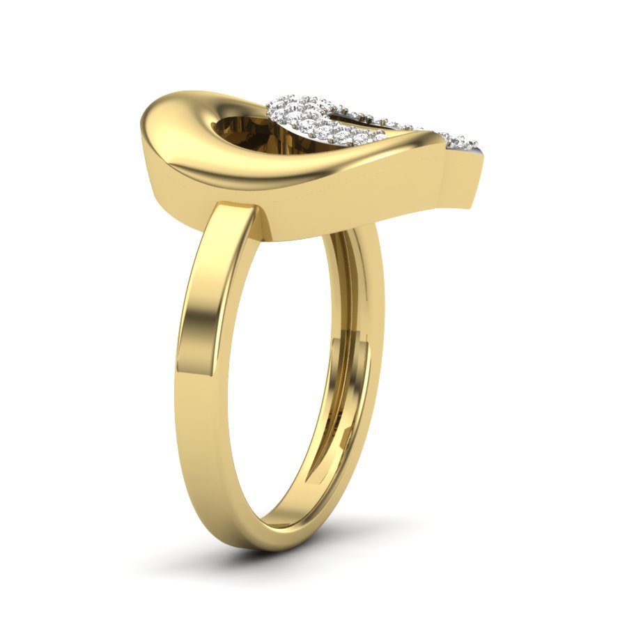 Yellow Gold Plated Sterling Silver Ring