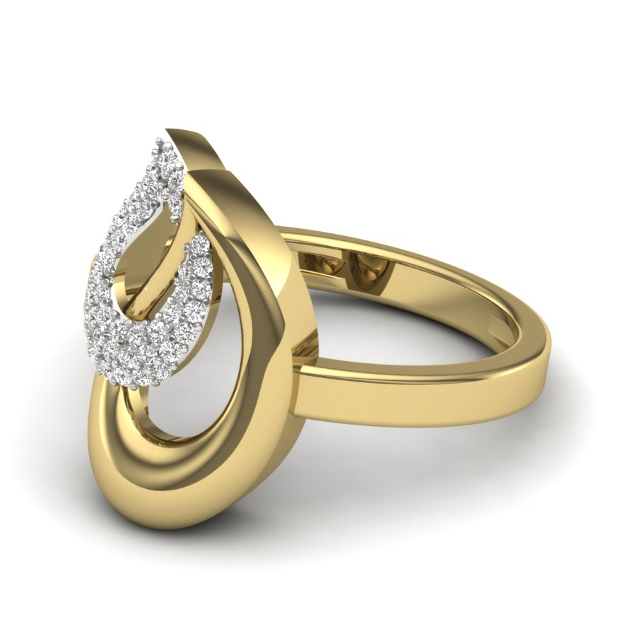 Yellow Gold Plated Sterling Silver Ring