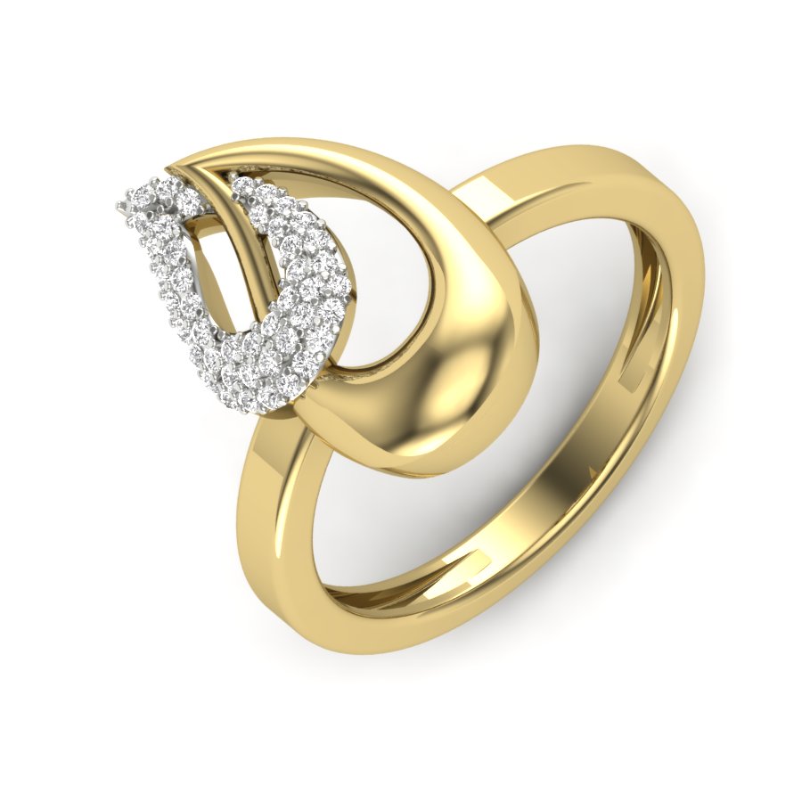 Yellow Gold Plated Sterling Silver Ring