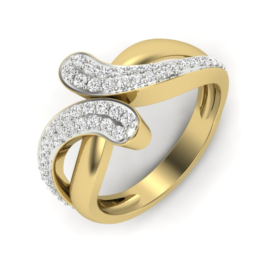 Yellow Gold Plated Sterling Silver Ring