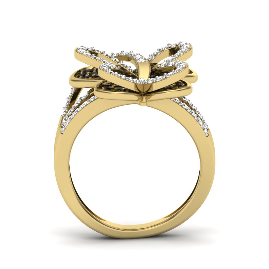 Yellow Gold Plated Sterling Silver Ring