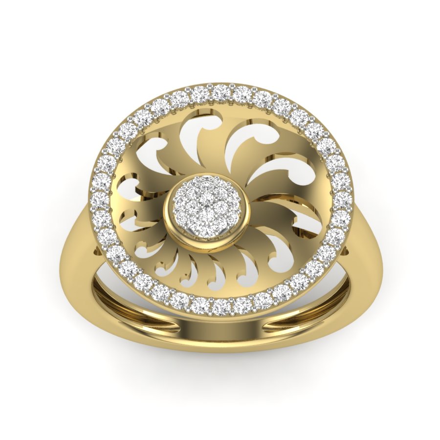 Yellow Gold Plated Sterling Silver Ring