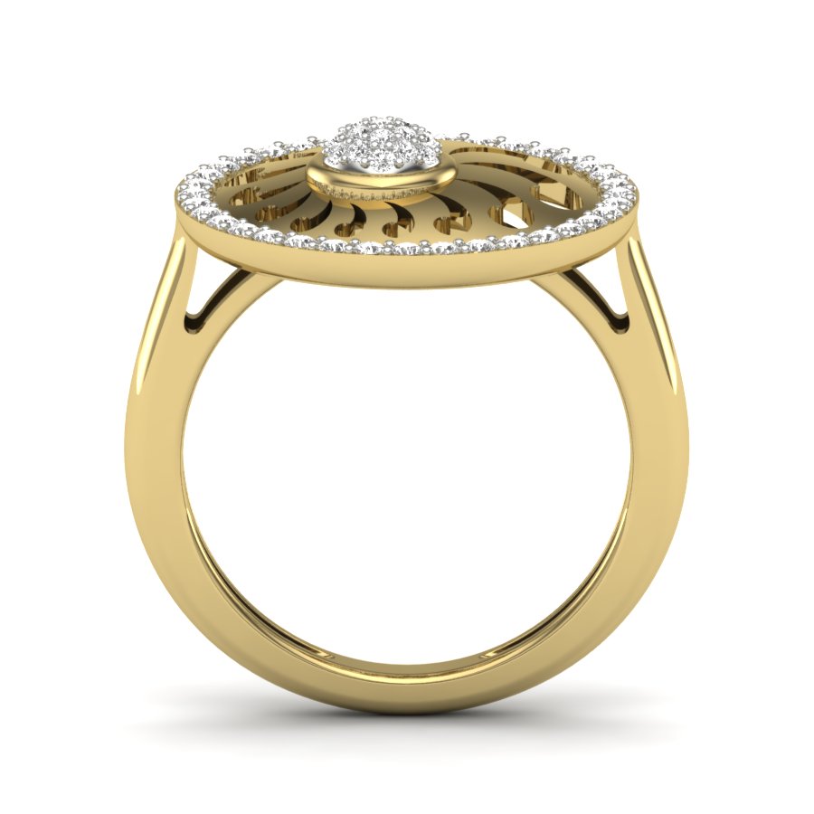 Yellow Gold Plated Sterling Silver Ring