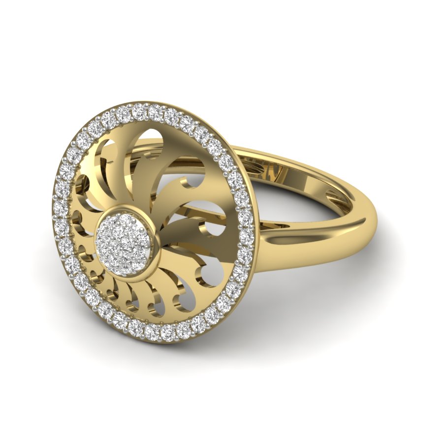 Yellow Gold Plated Sterling Silver Ring