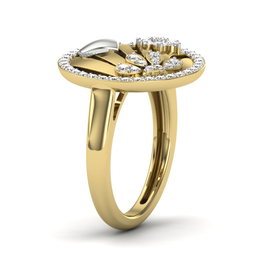 Yellow Gold Plated Sterling Silver Ring