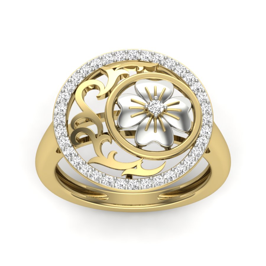 Yellow Gold Plated Sterling Silver Ring