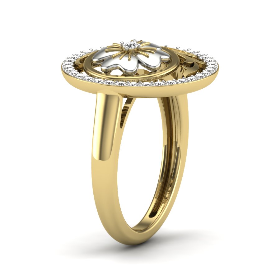 Yellow Gold Plated Sterling Silver Ring