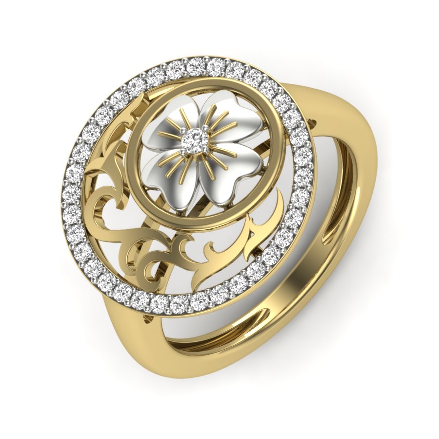 Yellow Gold Plated Sterling Silver Ring