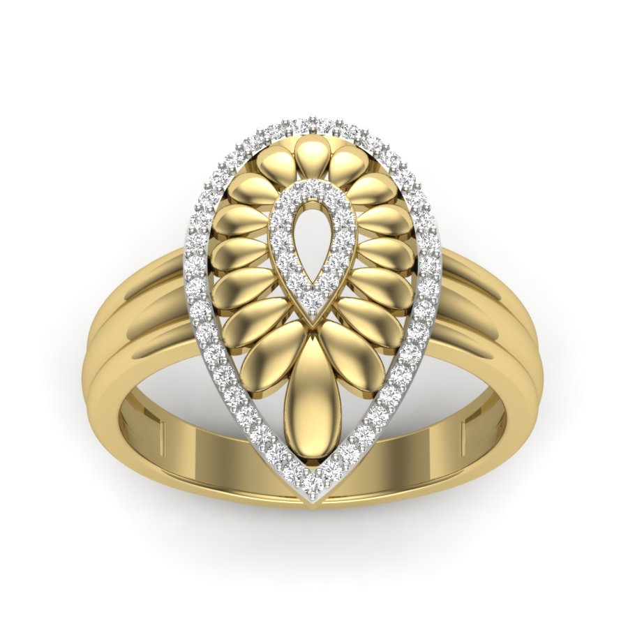 Yellow Gold Plated Sterling Silver Ring