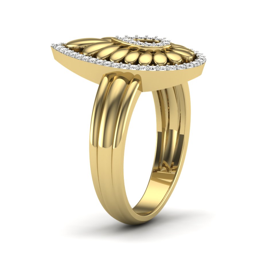 Yellow Gold Plated Sterling Silver Ring