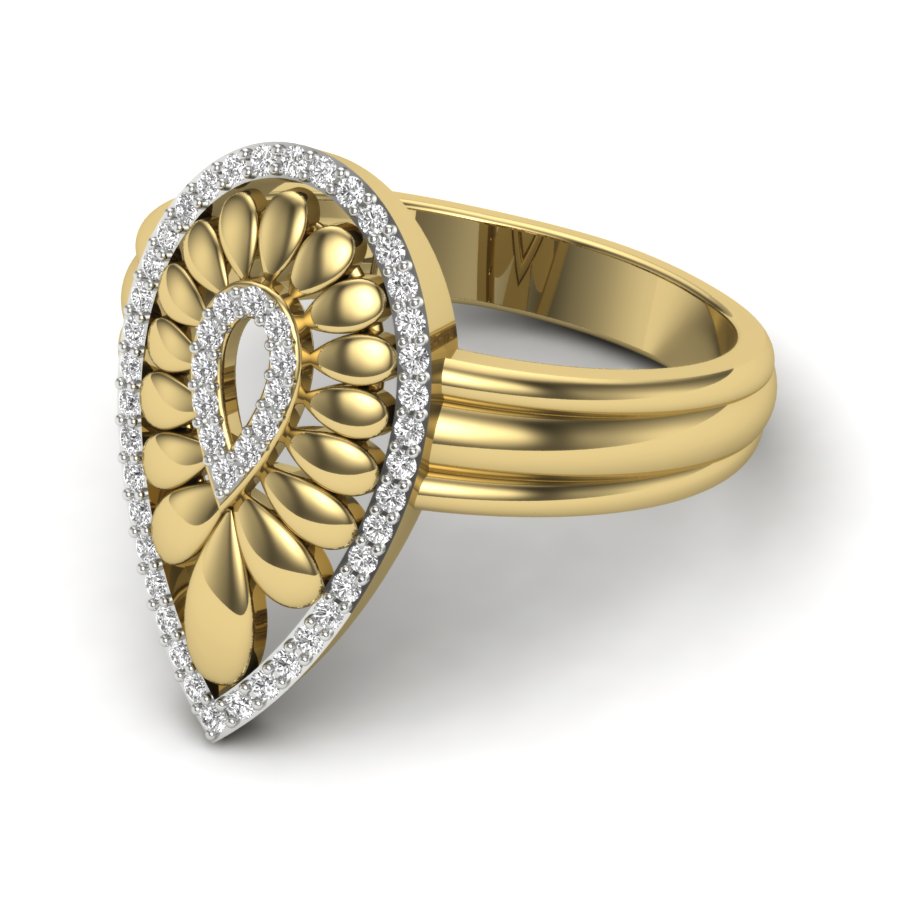 Yellow Gold Plated Sterling Silver Ring