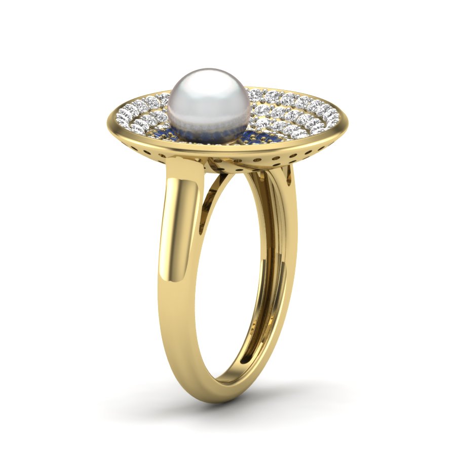 Yellow Gold Plated Sterling Silver Ring