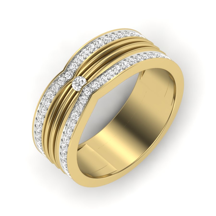 Yellow Gold Plated Sterling Silver Ring