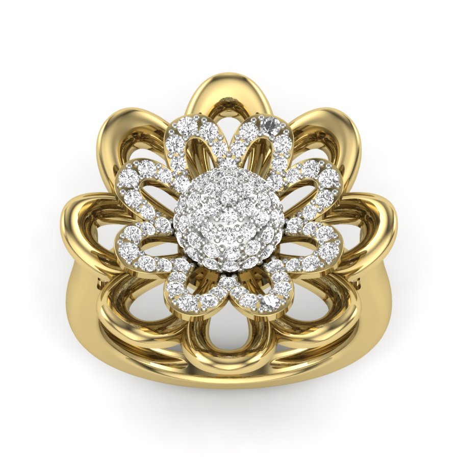 Yellow Gold Plated Sterling Silver Ring