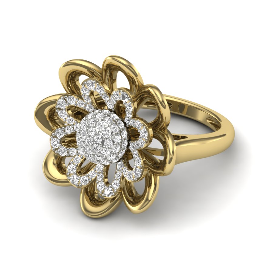 Yellow Gold Plated Sterling Silver Ring
