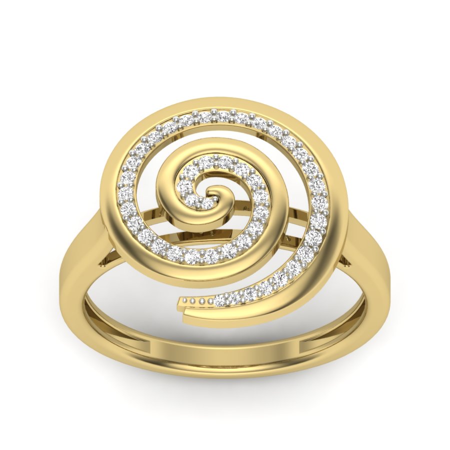 Yellow Gold Plated Sterling Silver Ring