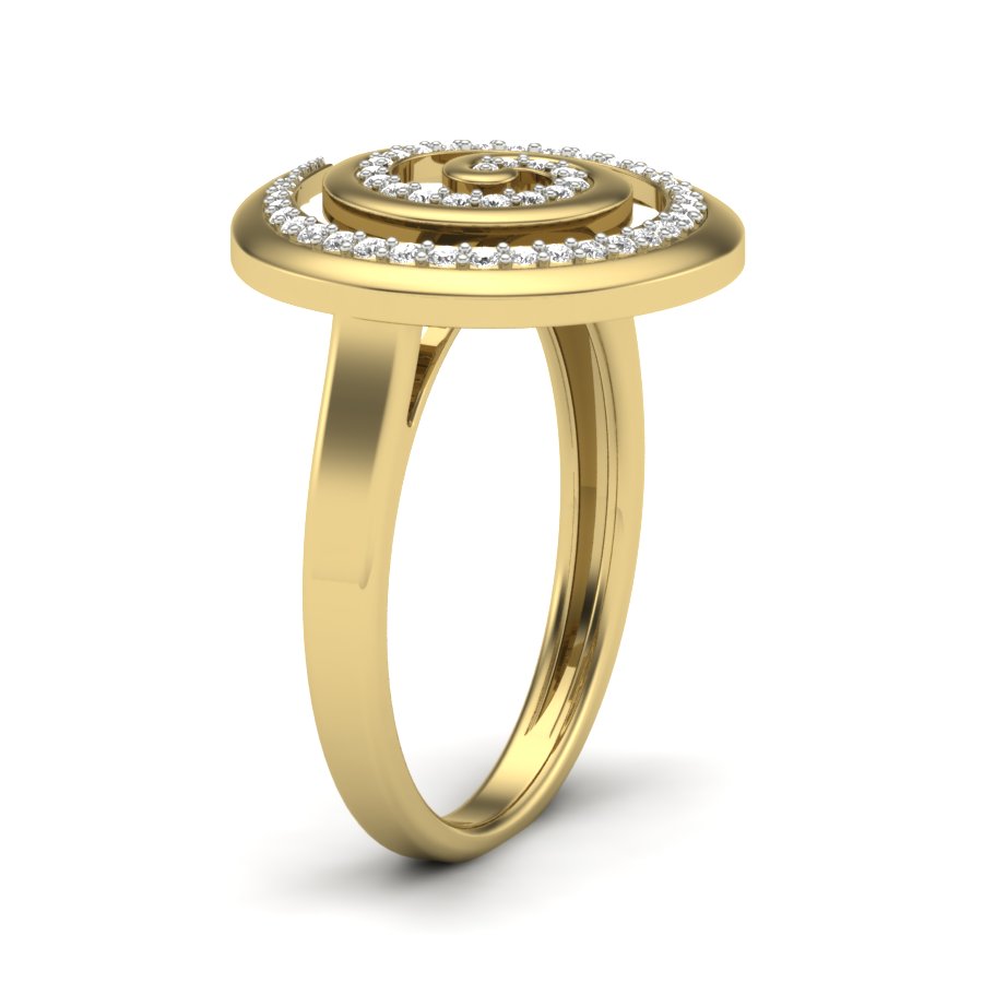 Yellow Gold Plated Sterling Silver Ring