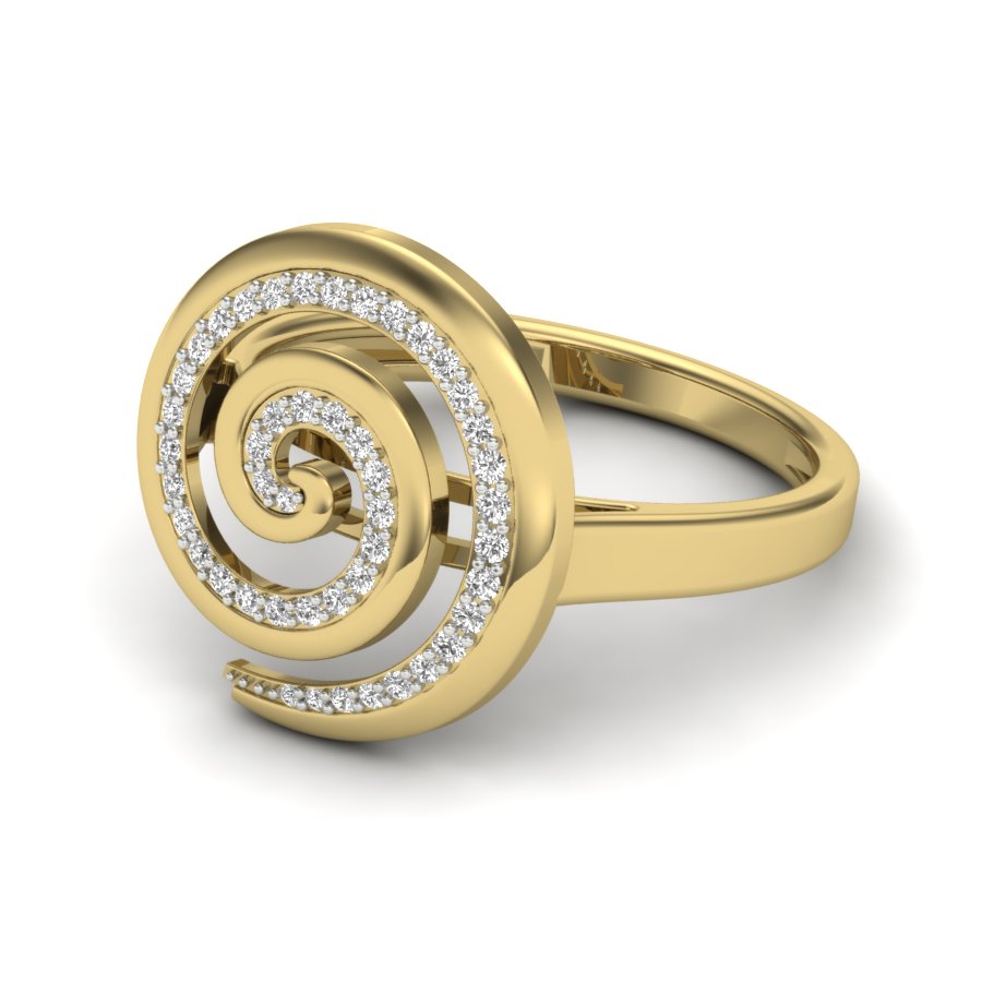 Yellow Gold Plated Sterling Silver Ring