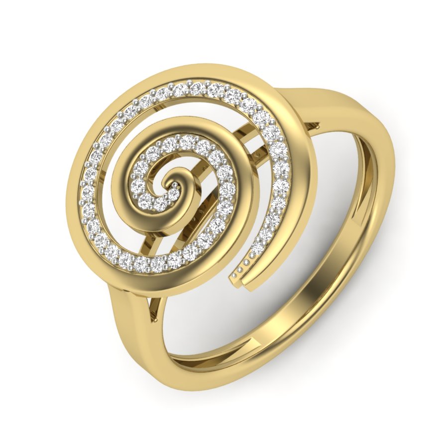 Yellow Gold Plated Sterling Silver Ring