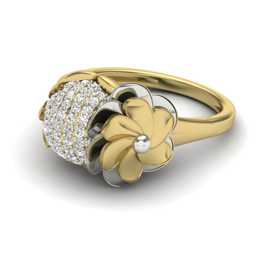 Yellow Gold Plated Sterling Silver Ring