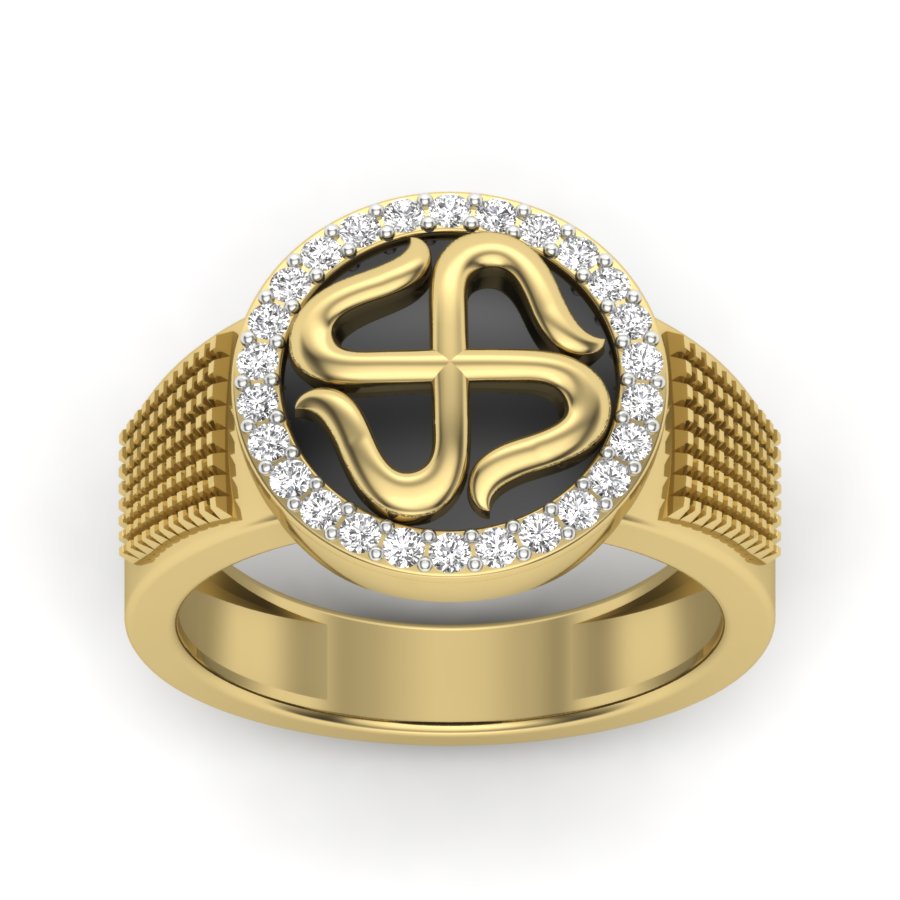 Yellow Gold Plated Sterling Silver Ring