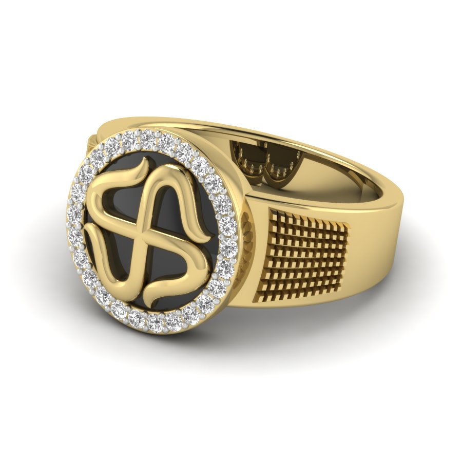 Yellow Gold Plated Sterling Silver Ring
