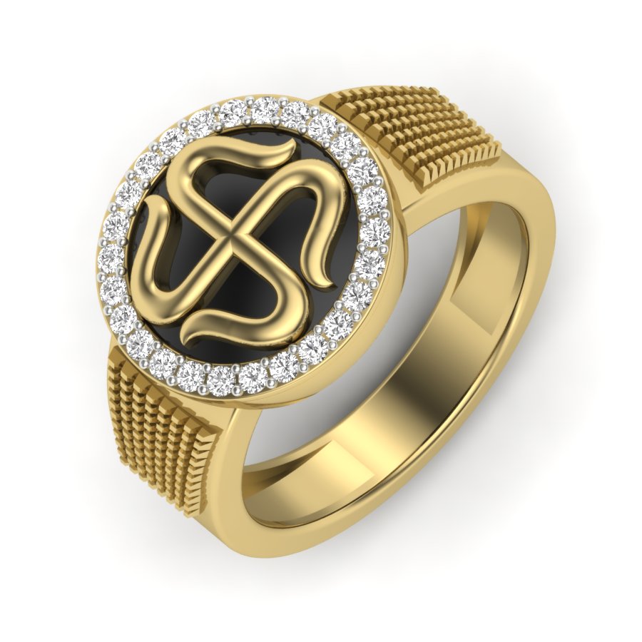 Yellow Gold Plated Sterling Silver Ring